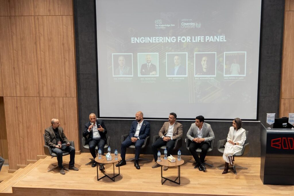 Panel discussion featuring industry leaders at Coventry University Cairo Engineering Expo