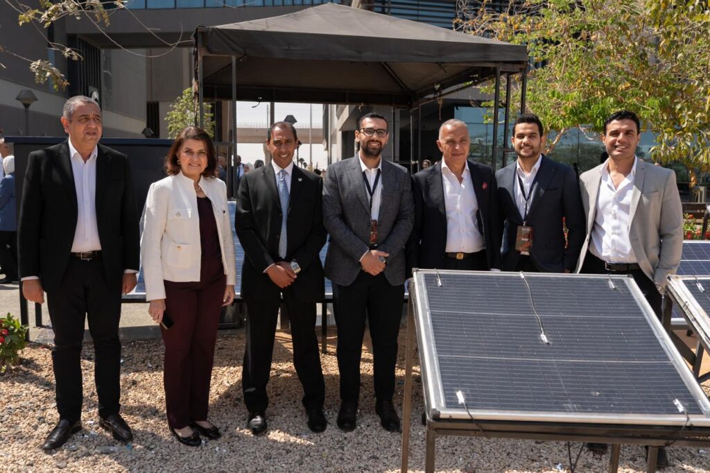 Engineering students presenting sustainability-focused solutions at Coventry University Cairo