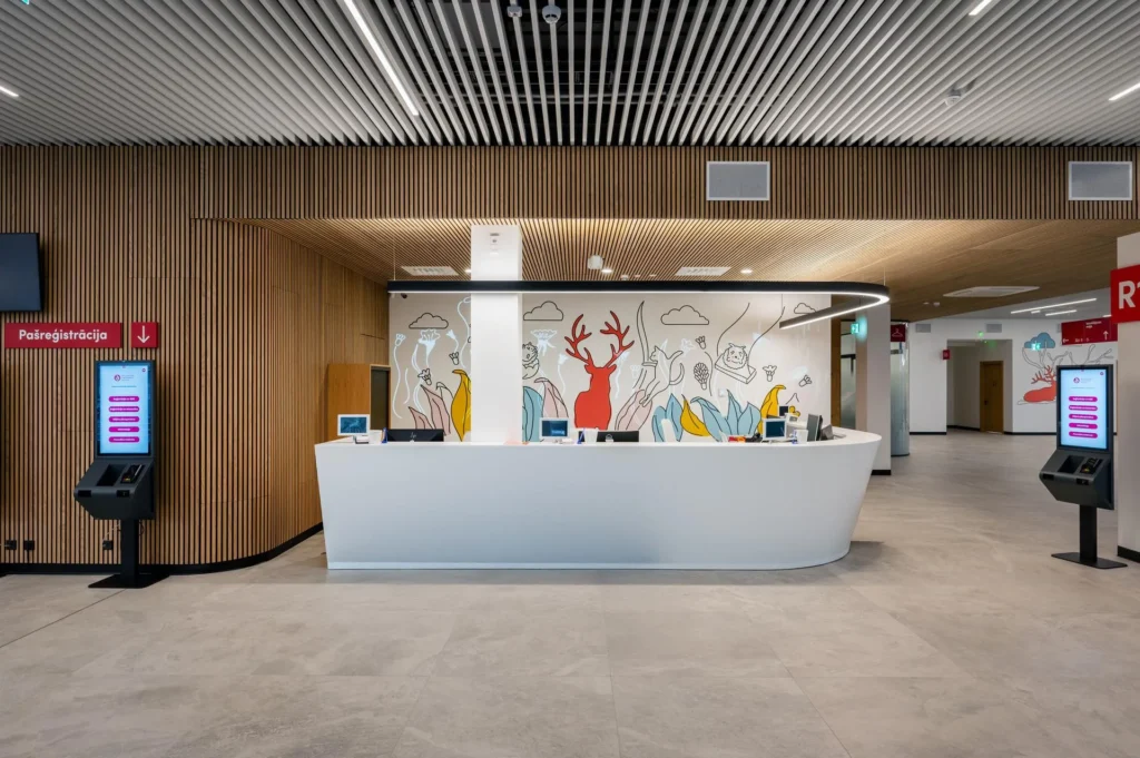 TKH on-campus student health clinic reception