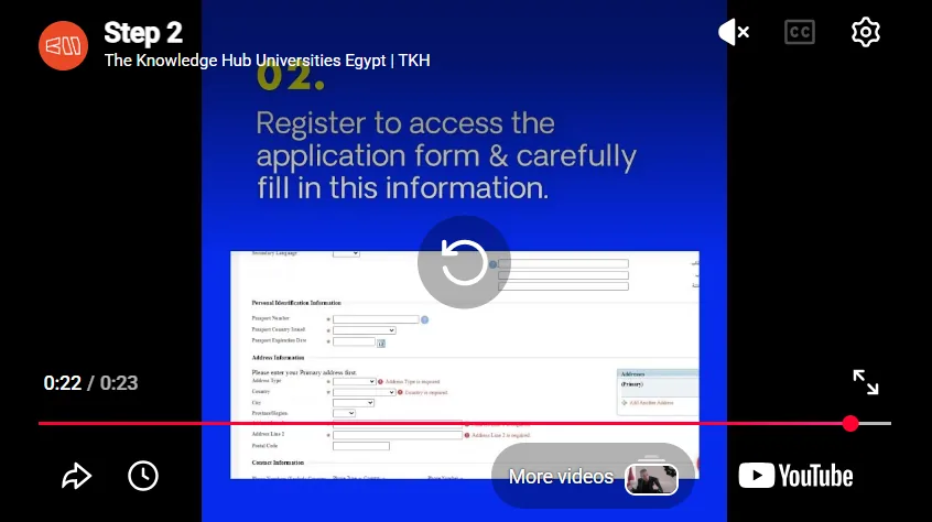 Video walkthrough: registering to access the application